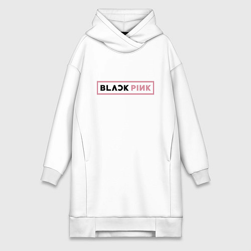 Женская толстовка-платье Blackpink - emblem of group of South Korea / Белый – фото 1