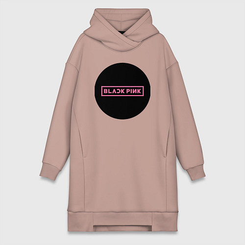 Женская толстовка-платье Blackpink logotype - group of South Korea / Пыльно-розовый – фото 1