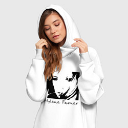 Женское худи-платье Милен Фармер, цвет: белый — фото 2