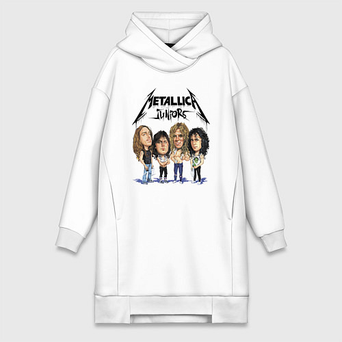 Женская толстовка-платье Metallica juniors - cartoon / Белый – фото 1