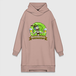 Женское худи-платье Риктобирфест, цвет: пыльно-розовый