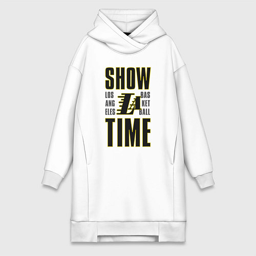 Женская толстовка-платье Lakers show time / Белый – фото 1