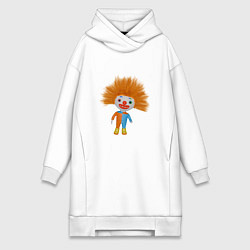 Женская толстовка-платье Рыжеволосый клоун