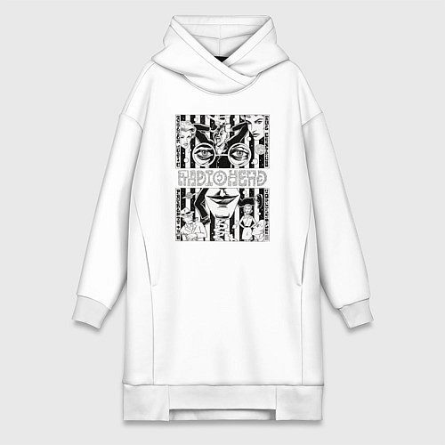 Женская толстовка-платье Radiohead band rock / Белый – фото 1