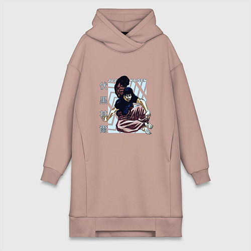 Женская толстовка-платье Магическая битва Тоджи / Пыльно-розовый – фото 1