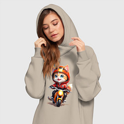 Женское худи-платье Мотокиса, цвет: миндальный — фото 2