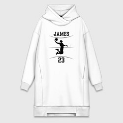 Женское худи-платье James 23, цвет: белый