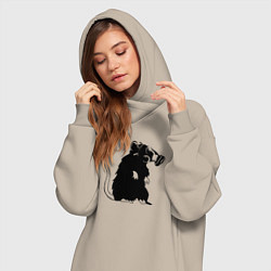 Женское худи-платье Gas rat, цвет: миндальный — фото 2