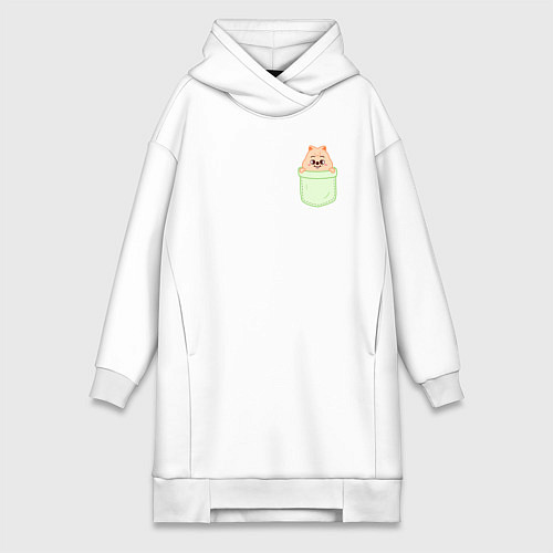 Женская толстовка-платье Han quokka in pocket / Белый – фото 1