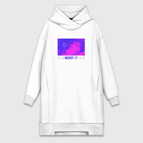 Женская толстовка-платье Микки - 17 / Белый – фото 1