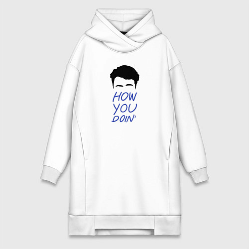 Женская толстовка-платье How you doin / Белый – фото 1