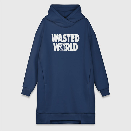 Женская толстовка-платье Потерянный мир / Тёмно-синий – фото 1