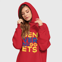 Женское худи-платье Denver Nuggets NBA, цвет: красный — фото 2