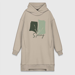 Женское худи-платье Spring, цвет: миндальный