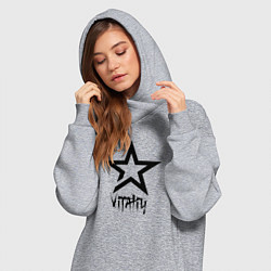 Женское худи-платье Vitaliy - star, цвет: меланж — фото 2