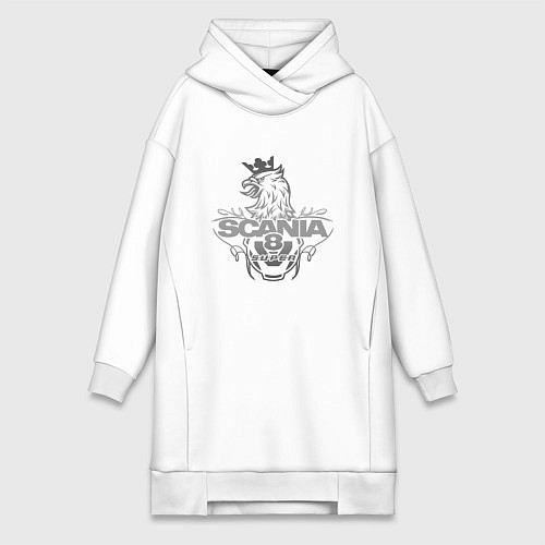 Женская толстовка-платье Scania super / Белый – фото 1