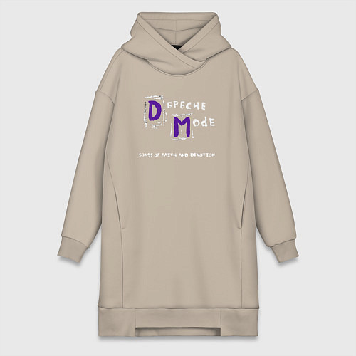 Женская толстовка-платье Depeche Mode - Sofad release / Миндальный – фото 1