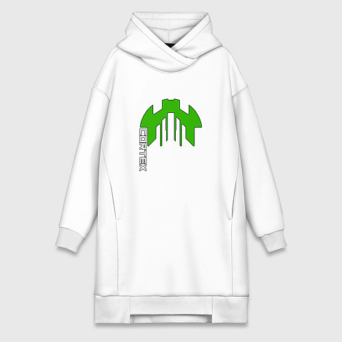 Женская толстовка-платье Cortex зелёный aneurism iv / Белый – фото 1