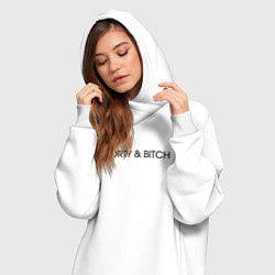 Женское худи-платье Sporty and bitch, цвет: белый — фото 2
