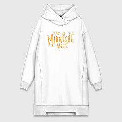Женское худи-платье The midnight walk logo, цвет: белый