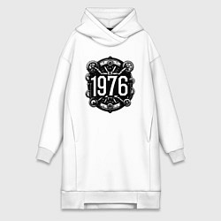 Женское худи-платье Механический год 1976, цвет: белый