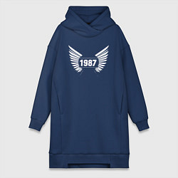 Женская толстовка-платье Белые крылья 1987