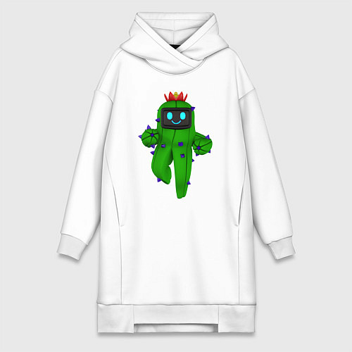 Женская толстовка-платье Tанцующий кактус из игры / Белый – фото 1