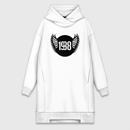 Женская толстовка-платье Крылатый 1988 / Белый – фото 1