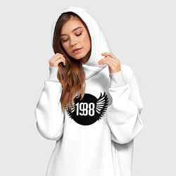 Женское худи-платье Крылатый 1988, цвет: белый — фото 2