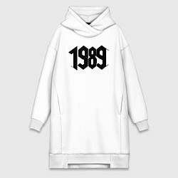 Женская толстовка-платье 1989 год в стиле ретро