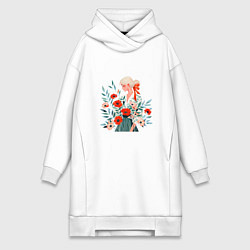 Женская толстовка-платье Маки и блондинка