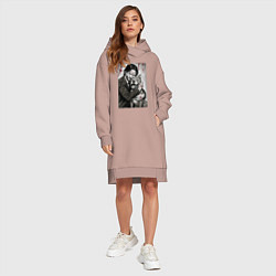 Женское худи-платье Джон Уик постер, цвет: пыльно-розовый — фото 2