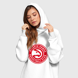 Женское худи-платье Атланта Хокс НБА, цвет: белый — фото 2