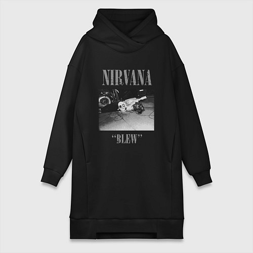 Женская толстовка-платье Nirvana blew / Черный – фото 1