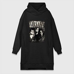Женское худи-платье Nirvana foto, цвет: черный