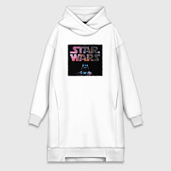 Женская толстовка-платье Звёздные войны надпись вейдер