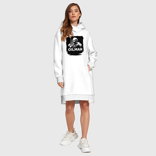 Женская толстовка-платье Нефтяник / Белый – фото 4