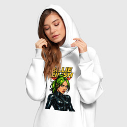 Женское худи-платье Билли Айлиш в стиле комикса, цвет: белый — фото 2