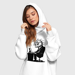 Женское худи-платье Офисный планктон как есть, цвет: белый — фото 2