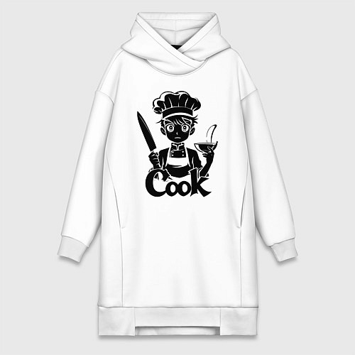 Женская толстовка-платье Повар аниме / Белый – фото 1