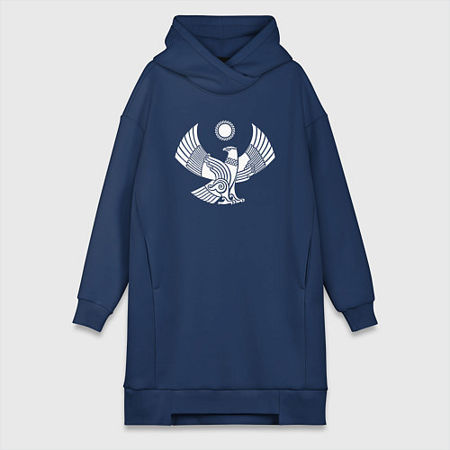 Женская толстовка-платье Дагестанский герб / Тёмно-синий – фото 1
