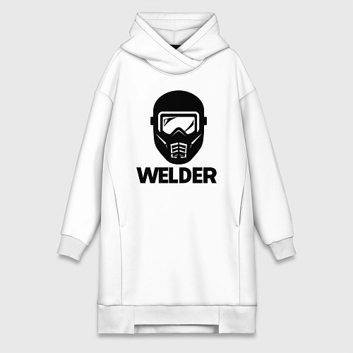 Женская толстовка-платье Маска сварщика / Белый – фото 1
