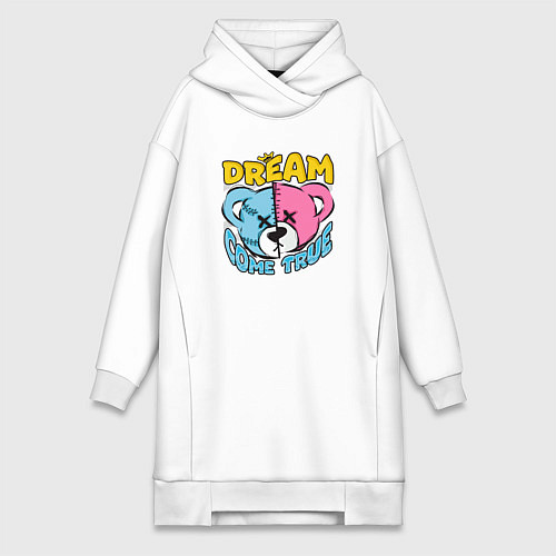 Женская толстовка-платье Мечты сбываются / Белый – фото 1