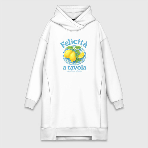 Женская толстовка-платье Felicita a tavola / Белый – фото 1