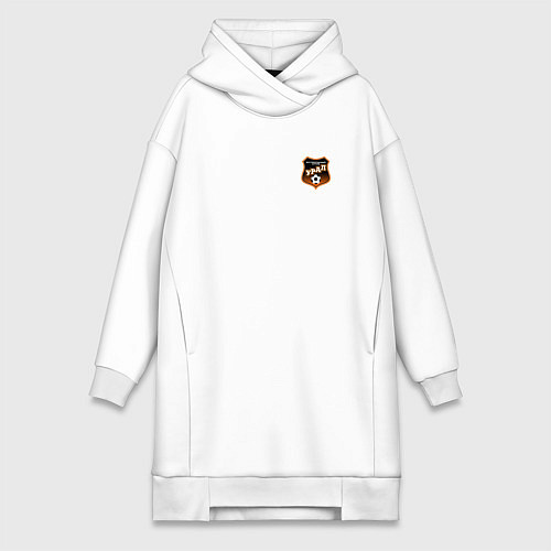 Женская толстовка-платье ФК Урал - маленький логотип / Белый – фото 1