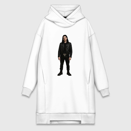 Женская толстовка-платье Bones во весь рост / Белый – фото 1