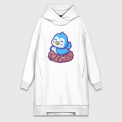 Женская толстовка-платье Птичка в гнезде