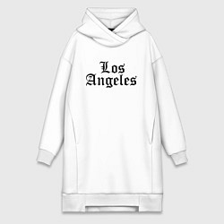 Женское худи-платье Los Angeles - California USA, цвет: белый