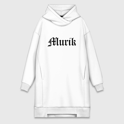 Женская толстовка-платье Мурманск - мем / Белый – фото 1