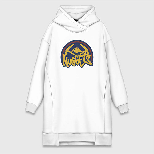 Женская толстовка-платье Nuggets team / Белый – фото 1